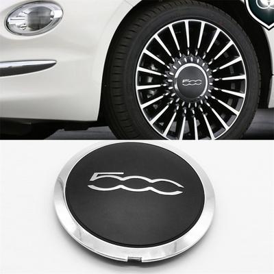 Mittlere Radkappe Schwarz &Amp; Silber Für Fiat 50051884863