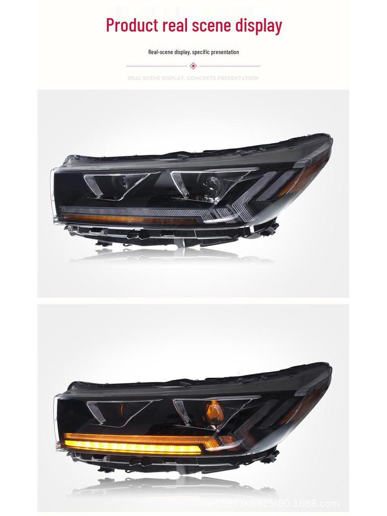 18-21 Toyota Highlander LED Headlight Assembly with Blue Running Light