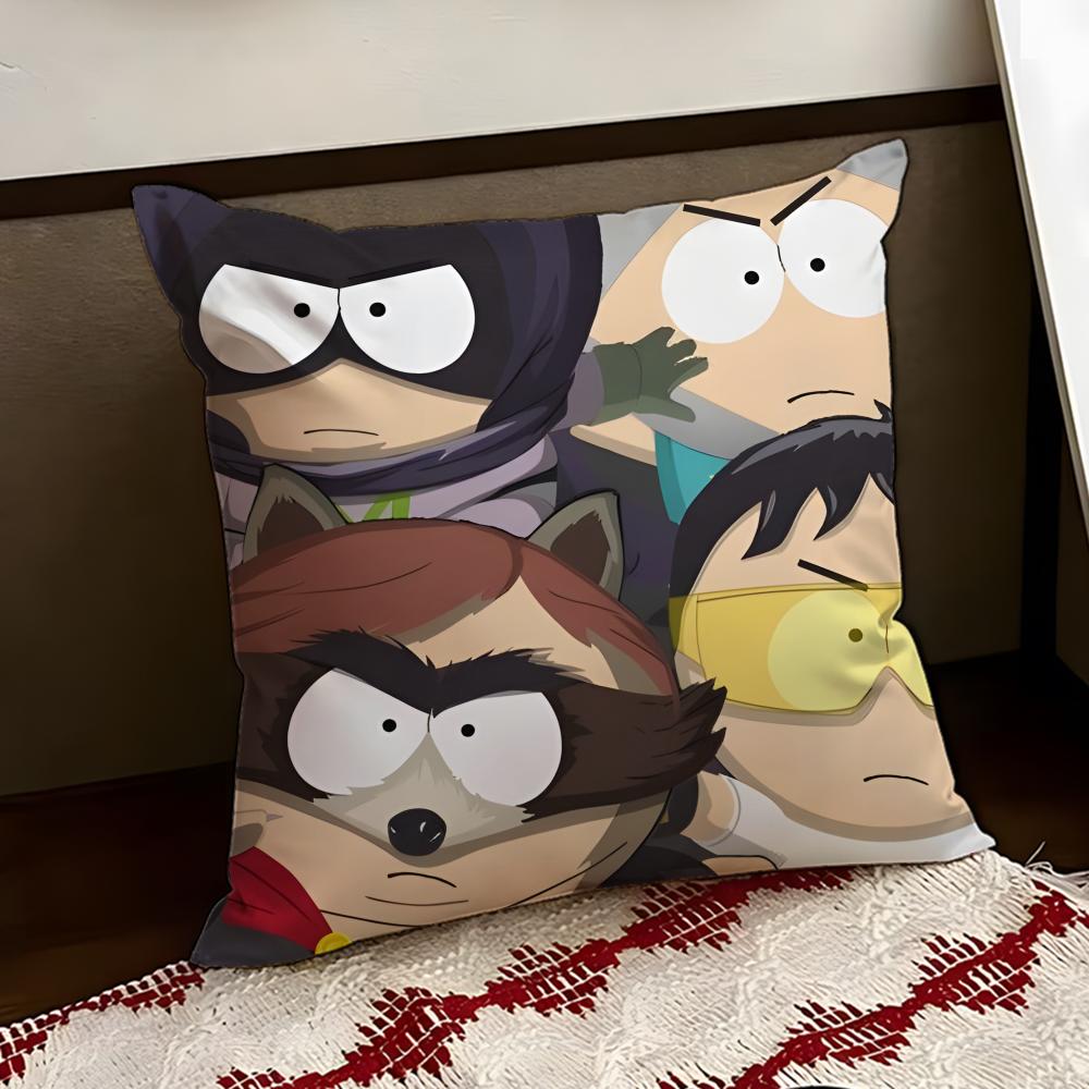 Cartoon Anime SSouth PPark Cushion Cover Reversible Soft Durable Pillow Cover Home Car MultiScene Use for Daily Comfort