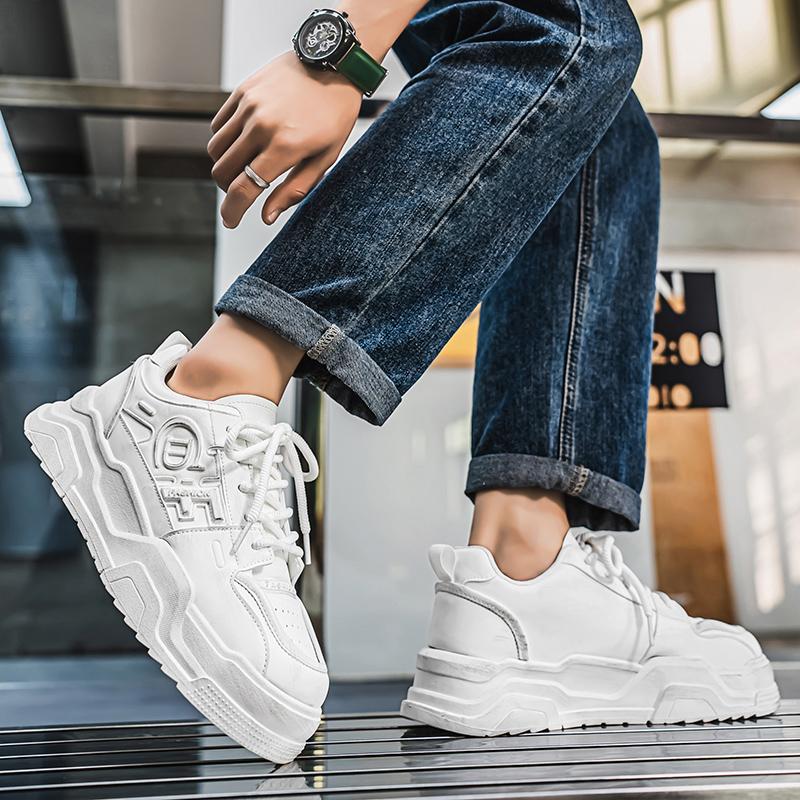 New Casual PU Leather Platform Skateboard Shoes Sneakers Men's Shoes Summer Luxury Designer Sports Outdoor Running Hiking Tennis