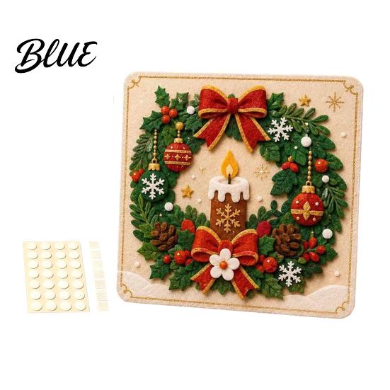 Christmas Stocking Fillers DIY Felt Craft Kit Santa Snowman Sticker Art Gnome Tree Displays Wreath Peel And Stick Kit for Teens Holiday Party