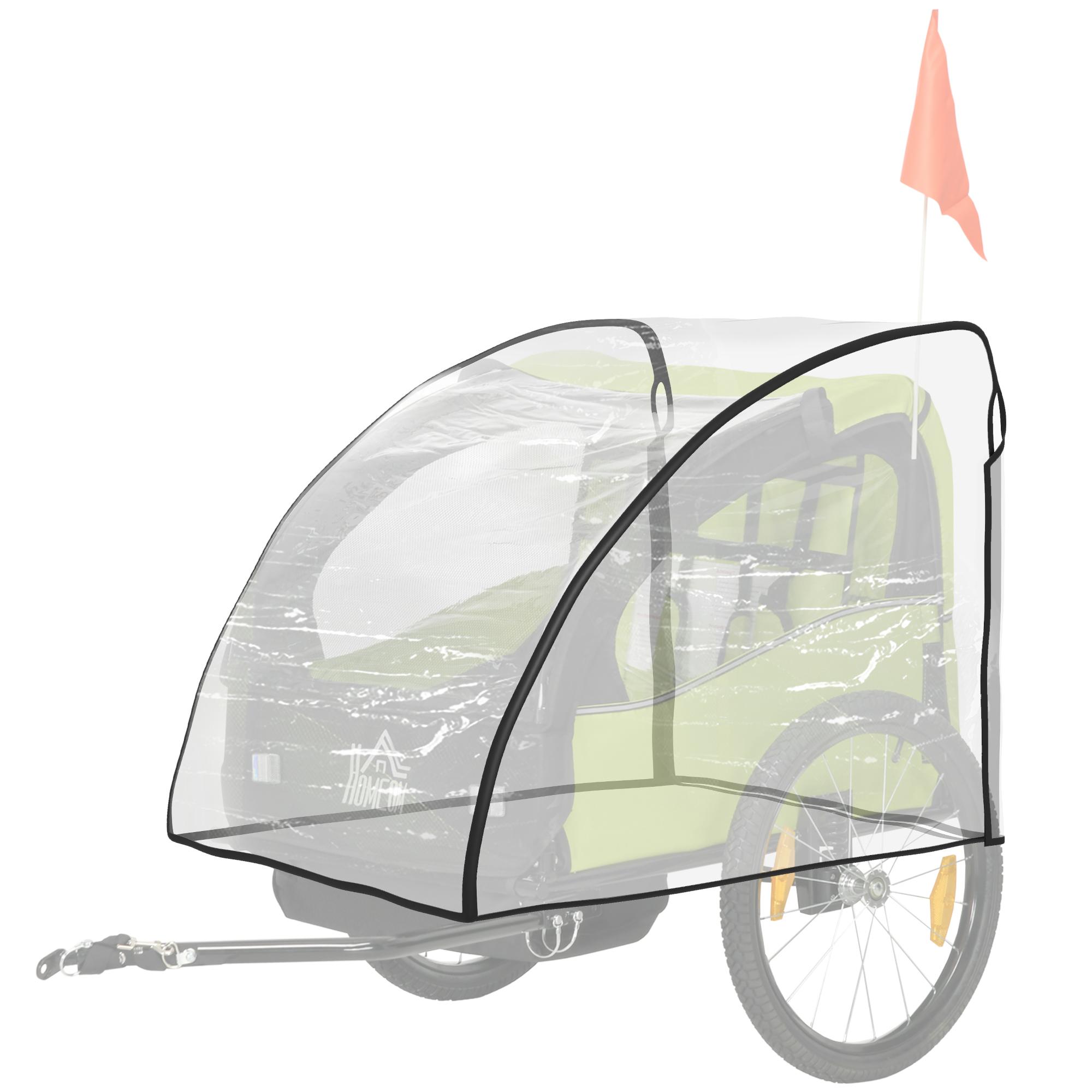 Housse de remorque à vélo pour bébé Anti-poussière Pluie Neige Vent froid 76 X 61 X 61 Cm