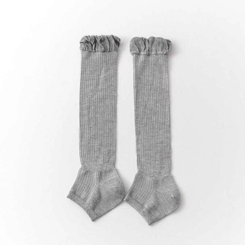 10Pair Bud Bubble Mouth Stockings Children Summer Thin And Knee Leg Cover Solid Color Stripped Calf Socks Long Stacking Socks