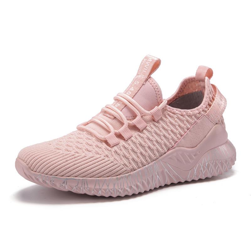Hot Pink Women's Running Shoes Big Size 46 Breathable Socks Sneakers For Men Women Lightweight Walking Shoes Men's Sports Shoes