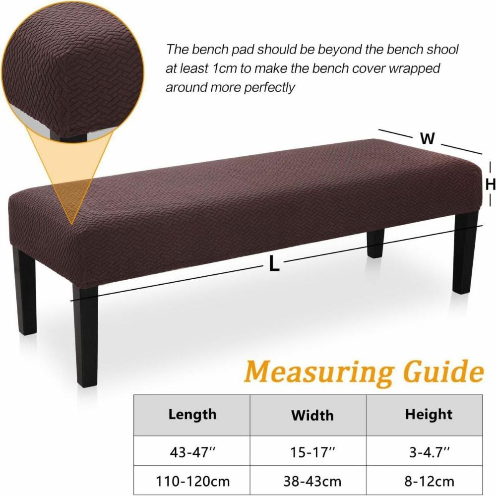 Long Grid Jacquard Household Dust-proof Bench Cover Stretch All-inclusive Piano Stool Covers for Home Decor Leisure Bench Cover
