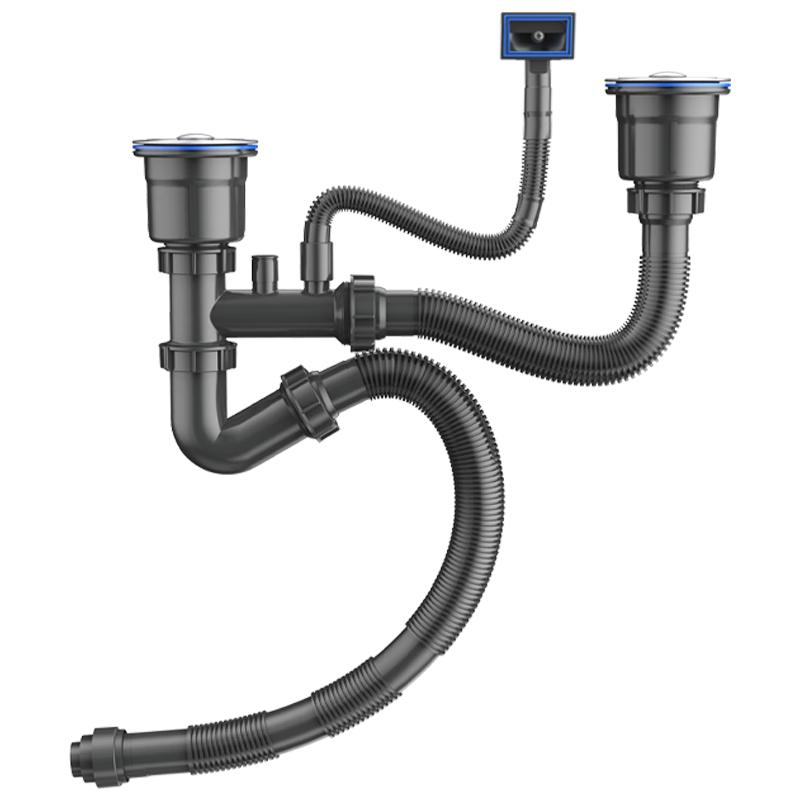 Kitchen Double Sink Drain Pipe Kit