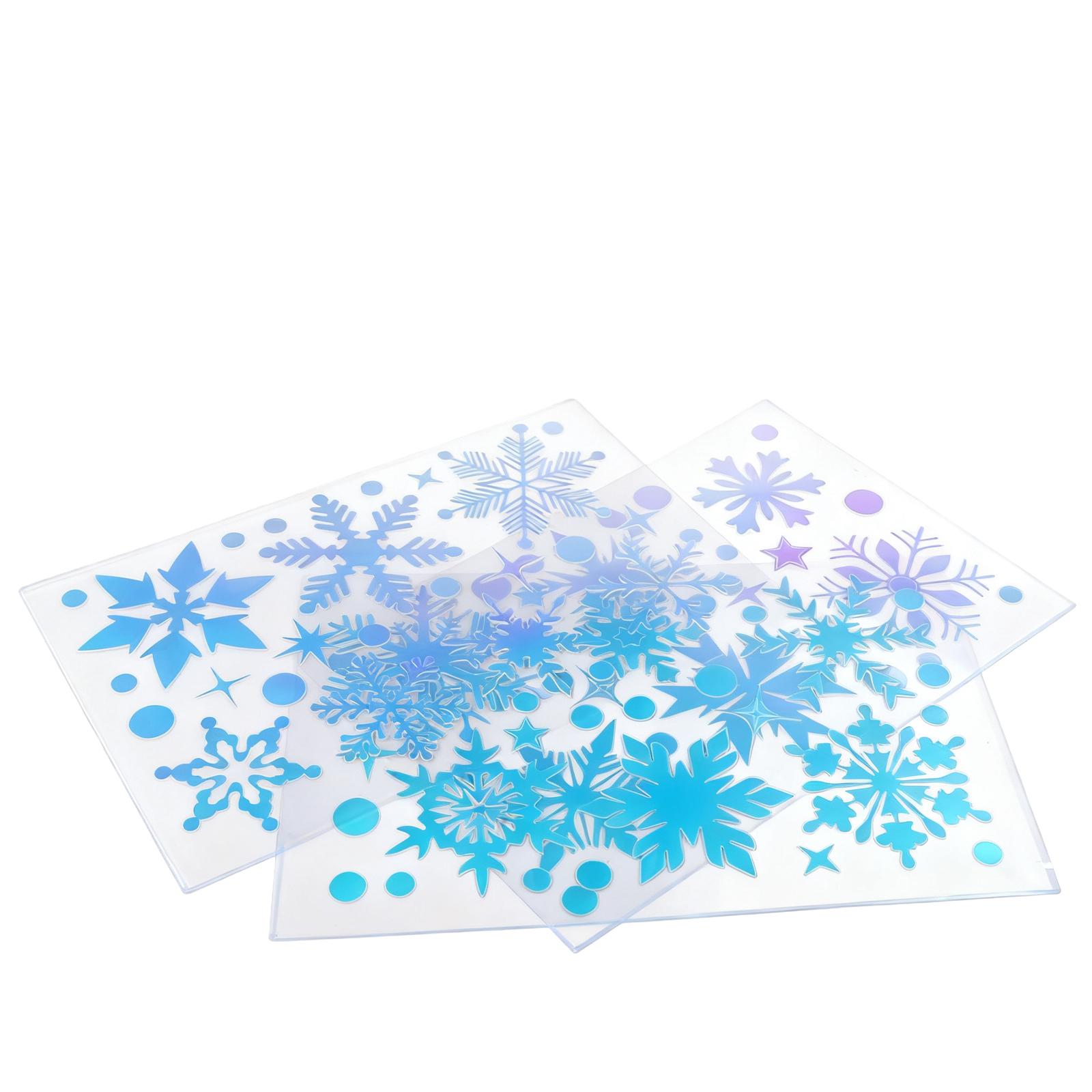 

Festive Window Clings Colorful Christmas Decor Christmas Party Decor Long-term Use Stickers Waterproof Luminous Snowflake Decals China Mainland