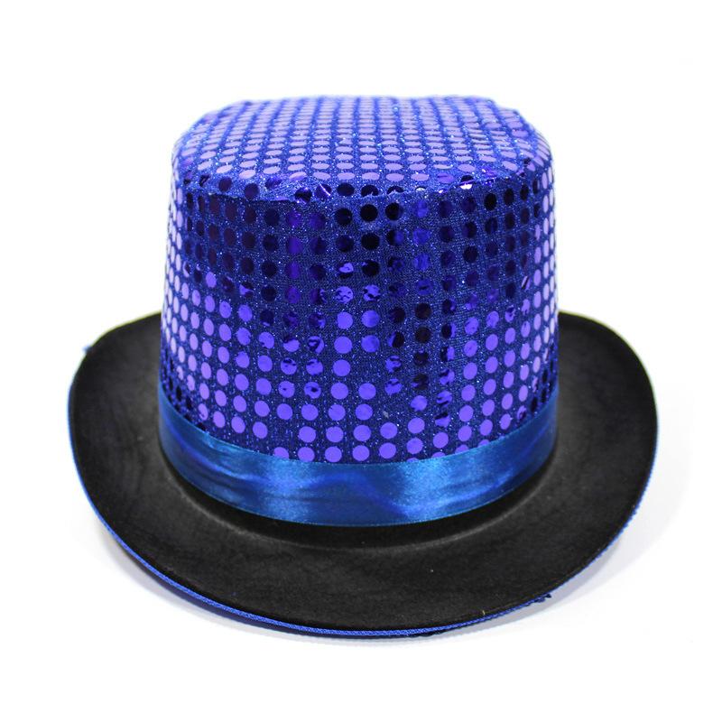 High hat retro British gentleman jazz hat magician hat show sequined hat rain high hat non-woven