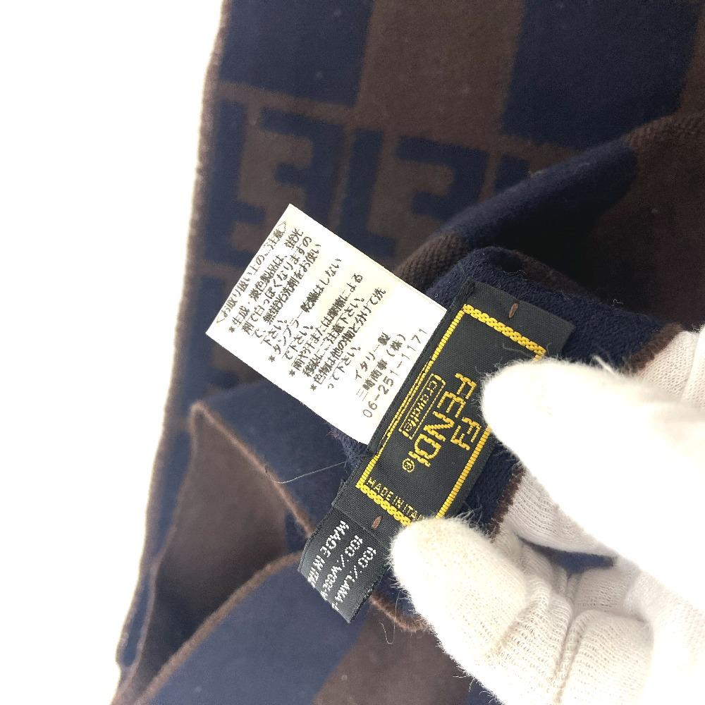 FENDI Zucca pattern Pecan Scarf with fringe, stole/shawl, winter clothing Scarf