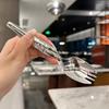 Stainless Steel Spoon Fork Children Spoon Fruit Fork Creative Cartoon Bear Fork Eating Spoon Baby Spoon Soup Spoon