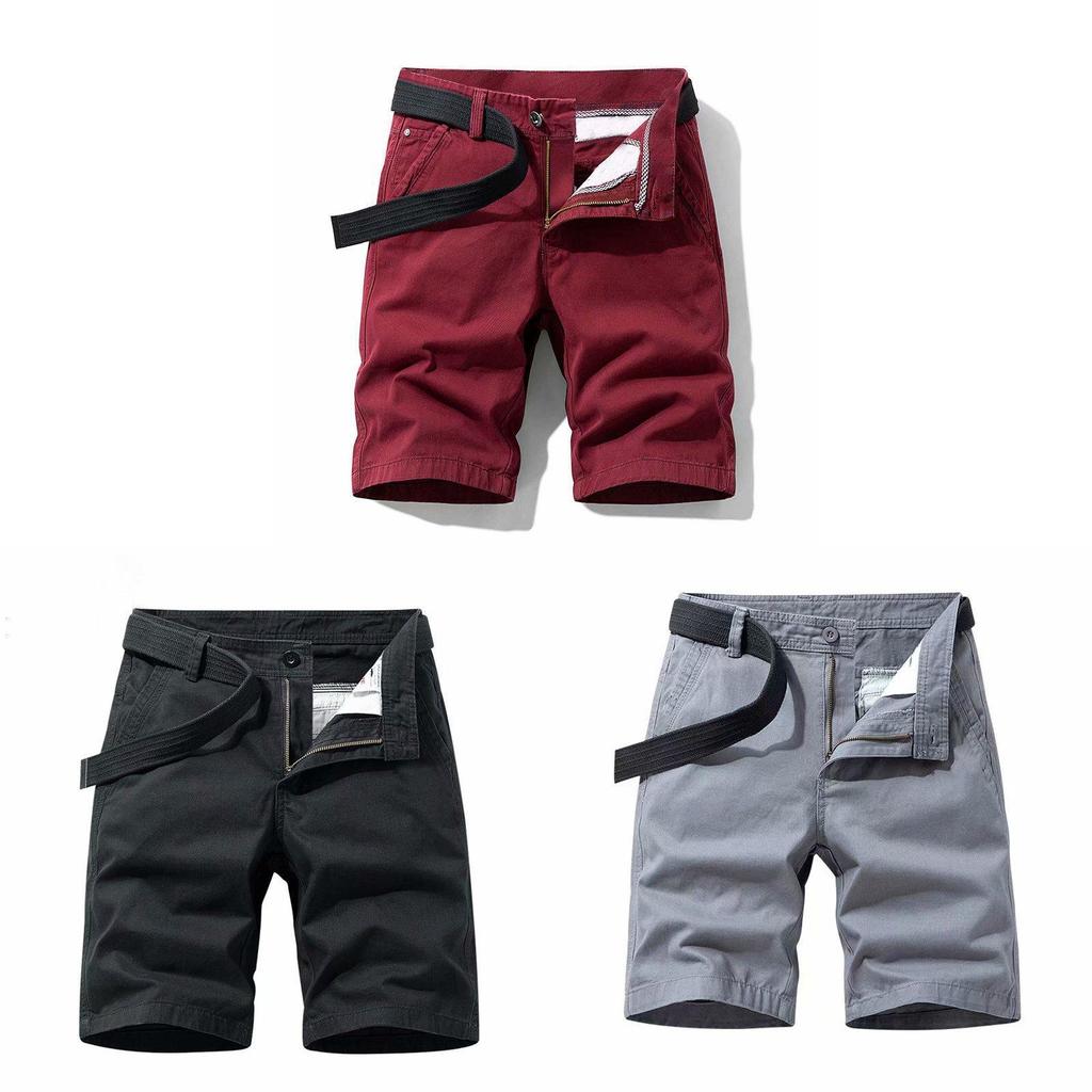 Summer Men Cargo Shorts With Water Wash Cotton Fabric For Teen Casual Wear