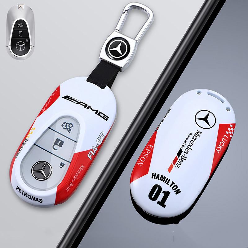 D4Car Remote Key Case Full Cover Shell Keychain For Mercedes Benz C E S Class W223 W206 C260 C300 S400 S450 S500 Auto Accessories