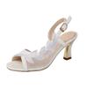 Fashion Women's Fashion Crystal High Heels Sandals Summer Peep Toe Buckle Strap High Heels Dress Shoes Party Wedding Shoes Luxury Pumps