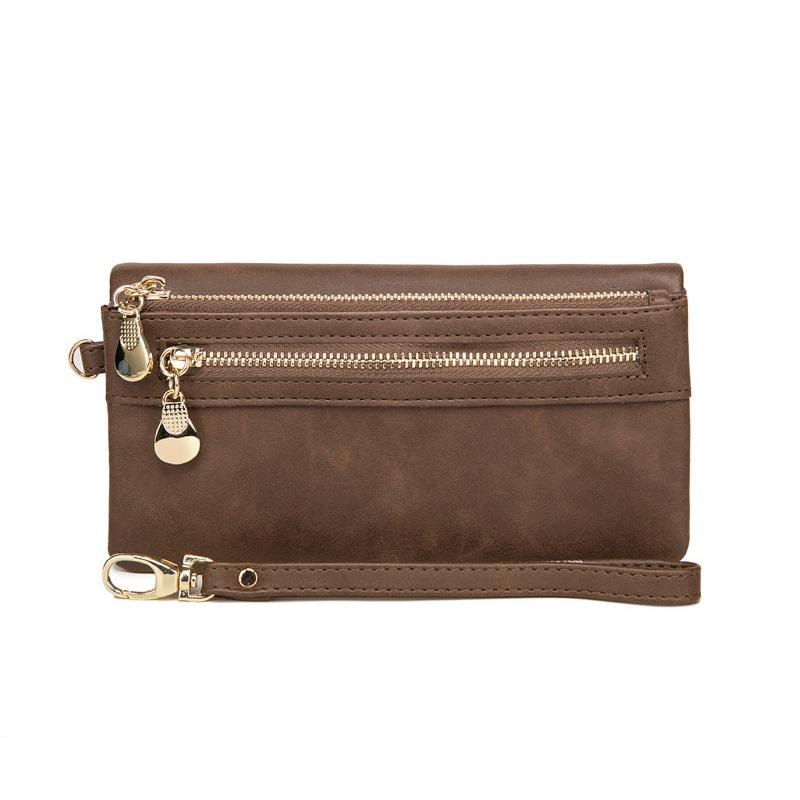 IELGY Женский многофункциональный длинный кошелек в корейском стиле розовый — фото 6