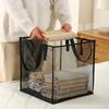 Laundry Basket Large Capacity Square Foldable Laundry Bag Side Handles Fine Mesh Dirty Clothes Sundries Toys Storage Bag