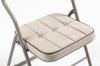 Folding Chairs 2 Pack - Foldable Dining Chairs with Cushion, Portable and Assembled Folding Extra Chair for Guests Kitchen Office Wedding Party Khaki
