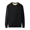 Men Fleece Lined Sweatshirt Warm Winter Pullover Crew Neck Autumn Thickened Basic Top for Daily Wear Sports Street Work