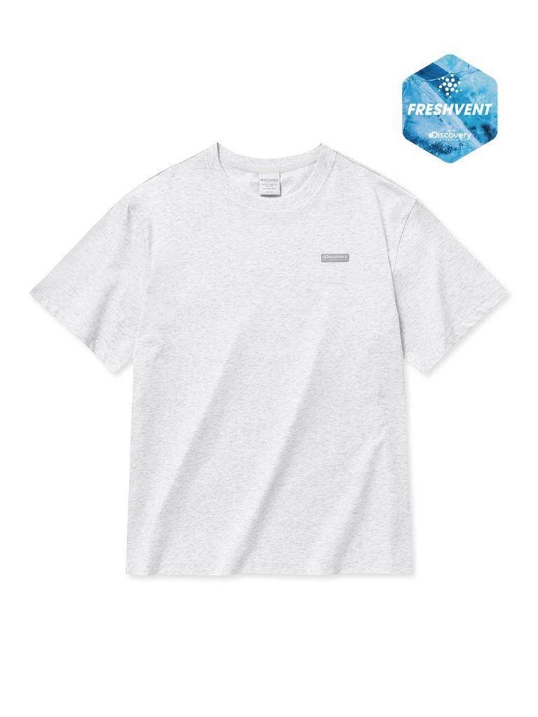 DISCOVERY EXPEDITION Freshvent Small Logo Semi-Overfit Short Sleeve T-Shirt (M/Grey)