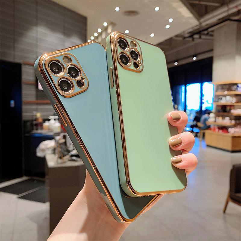 Electroplating Phone Case For IPhone 17 16 15 14 13 12 11 Pro Max Shockproof Back Cover