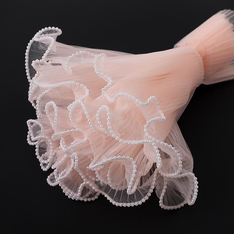 Stiefmütterchen Welle 3D Blumendeko Strauß Plissiertes Netz Gaze Wickel