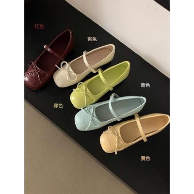 French Bow Mary Jane Shoes Ballet Shoes Flat Shoes Zichun Gentle Shallow Mouth Single Shoes Soft Sole