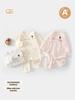 Baby Girl Cotton Padded Long Sleeve Onesie - Spring/Autumn 100-Day Outfit