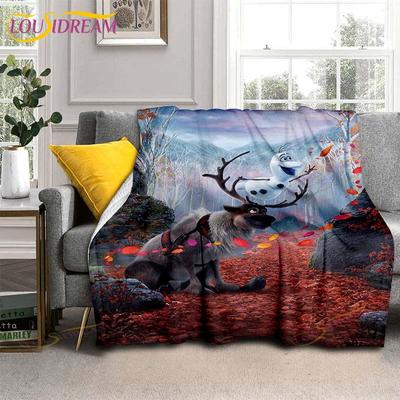 Frozen Art Fleece Blanket for Beds Hiking Picnic Thick Quilt Fashionable Bedspread Fleece Throw Blanket