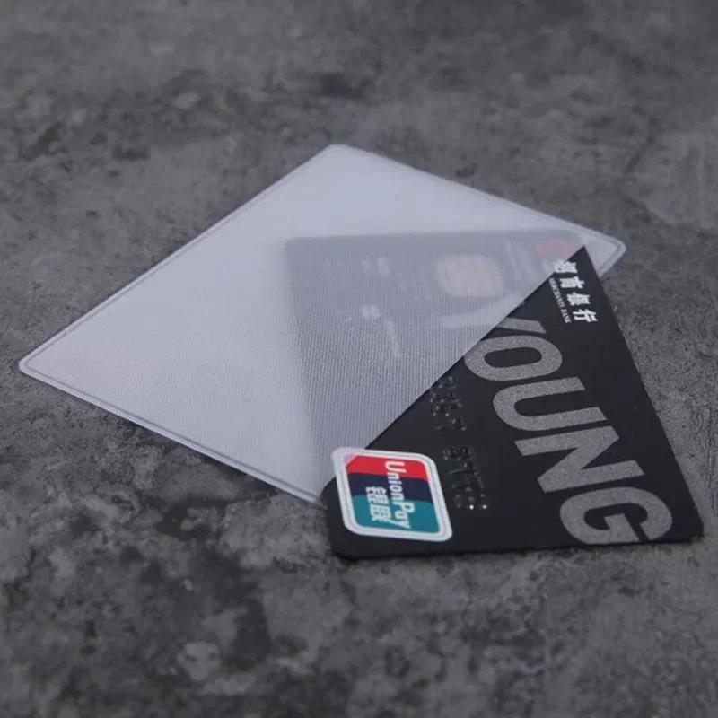 1/5/10PCS Transparent Card Holder Card Protector Cover PVC Waterproof Business Credit ID Card Badge Protection Holder Case