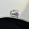 Hot Selling Classic Purple Stainless Steel Rings for  Women's Exquisite Advanced Sense Light Luxury Sweet Cool Niche