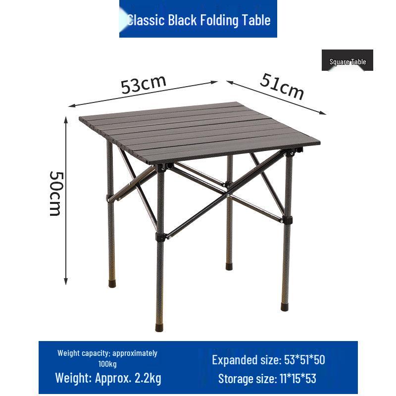 Verstellbarer Outdoor-Klapptisch für Grillen, Picknick und All-Terrain-Einsatz