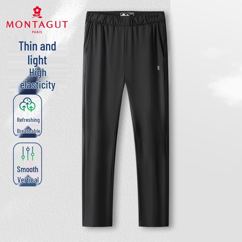 

MONTAGUT Ice-Cool Linen-Tencel Blend Casual Long Pants XL