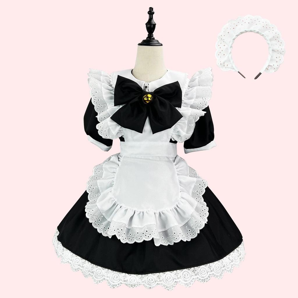 Black & White Cute Lolita Bunny Girl Maid Cosplay Outfit