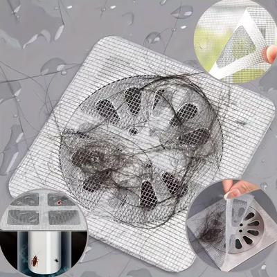 Disposable Shower Drain Hair Catcher Mesh Shower Drain Covers Floor Sink Strainer Filter Hair Stopper For Bathroom Kitchen