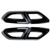 Black Rear Exhaust Muffler Tail Pipe Cover Trim For 2016-19 VW Passat Variant B8