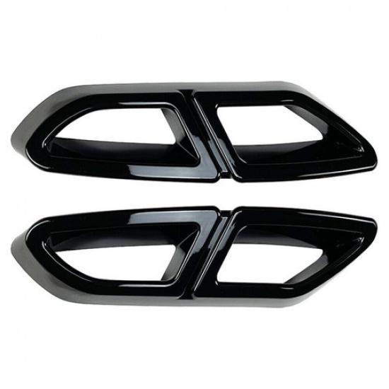 Black Rear Exhaust Muffler Tail Pipe Cover Trim For 2016-19 VW Passat Variant B8