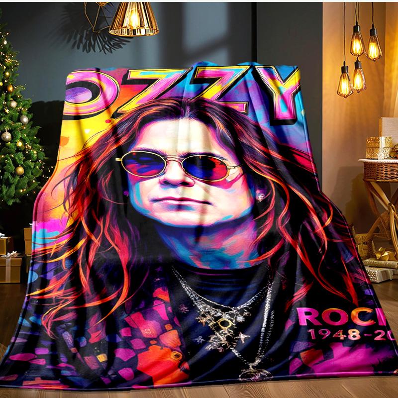 Ozzy Memorial Blanket Flannel Throw for Sofa, Indoor, Camping, Living Room, Office, Chair, And Bed Soft Birthday Gift