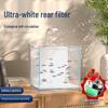 Compact Ultra-White Glass Fish Tank with Back Filter - Minimal Maintenance Desktop Aquarium for Goldfish