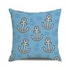 Watercolor sailing-themed sailboat Digital printing short plush pillow covers for car sofa office cushion cover home goods