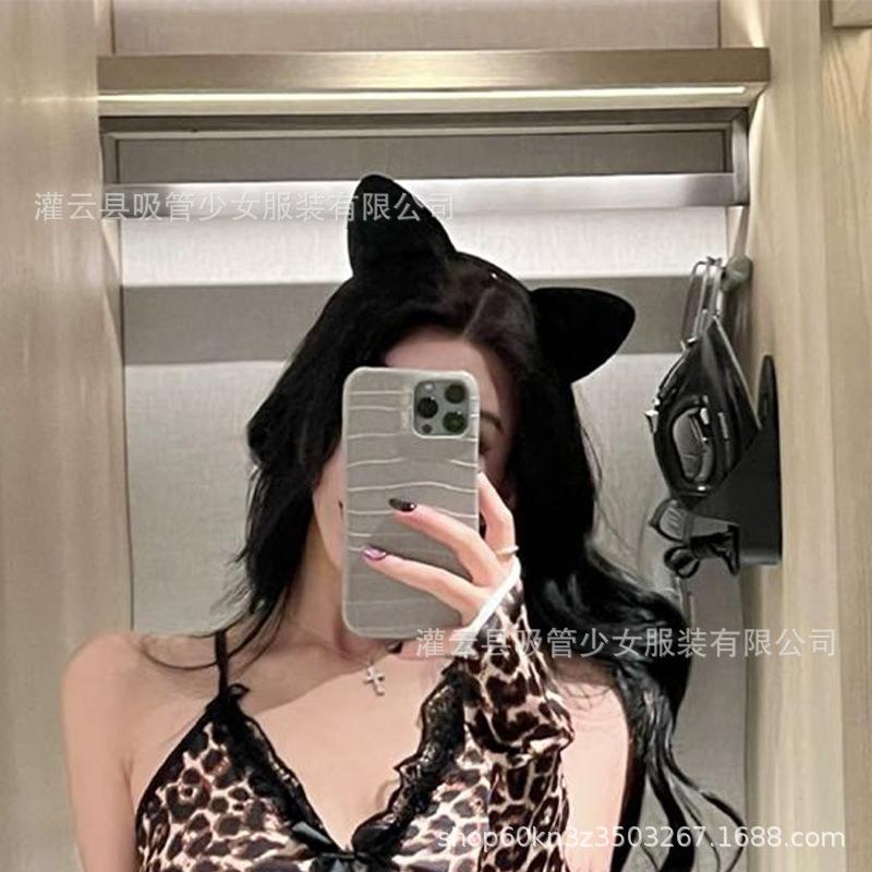 Sex Underwear Leopard Print Lace Sexy Hollow Hip Skirt Hot Pure Temptation