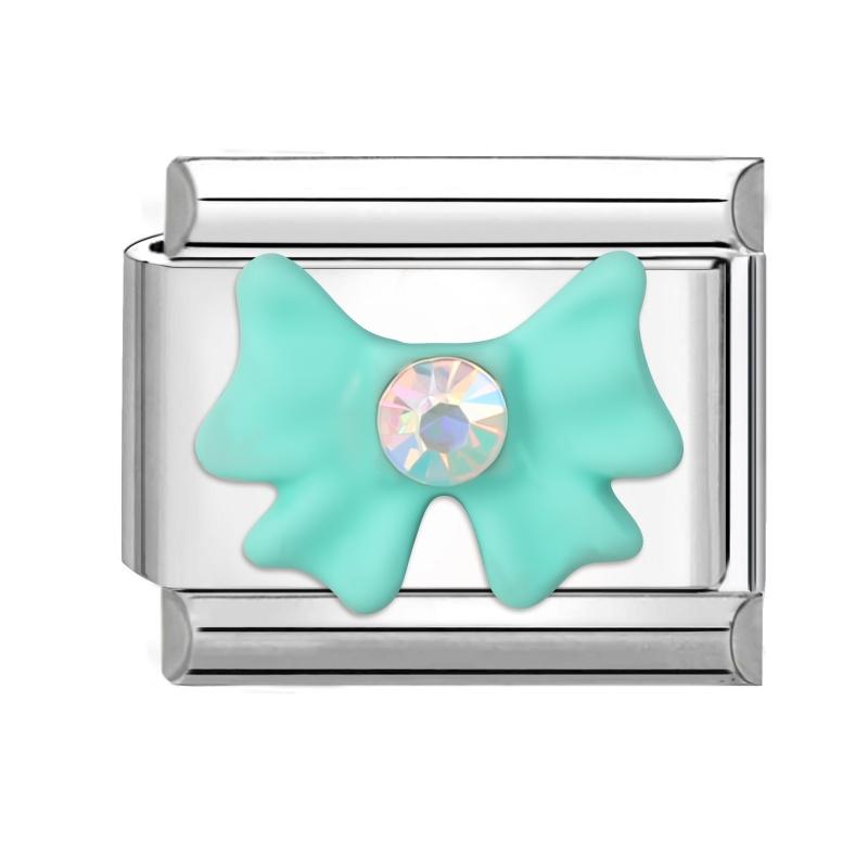 Fashion Colorful Bow Series Charm Bracelet Rose Flower Heart Cherry Y2K Bead Fit 9mm Bracelet Stainless Steel DIY Jewelry Gift