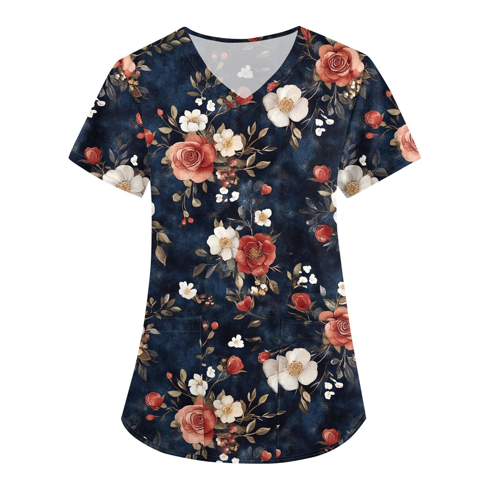 

Женская печатная униформа рабочая униформа с V-образным вырезом и карманами защитная униформа защитная униформа XL киноварь