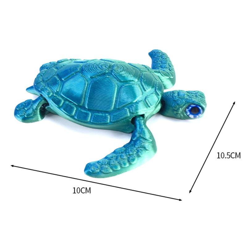3D Printed Turtle Model With Movable Joints Creative Collection Desktop Decoration Realistic Animal Figures Children'S Toy Gift