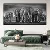 Walking Elephant Home Decoration Canvas Painting Modern Light Luxury Living Room Wall Art Posters High End Picture Print Artwork
