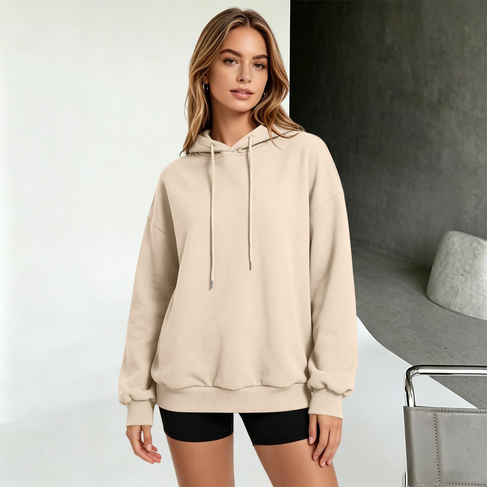 Women s Casual Long Sleeve Hoodie Pullover Fashionable L