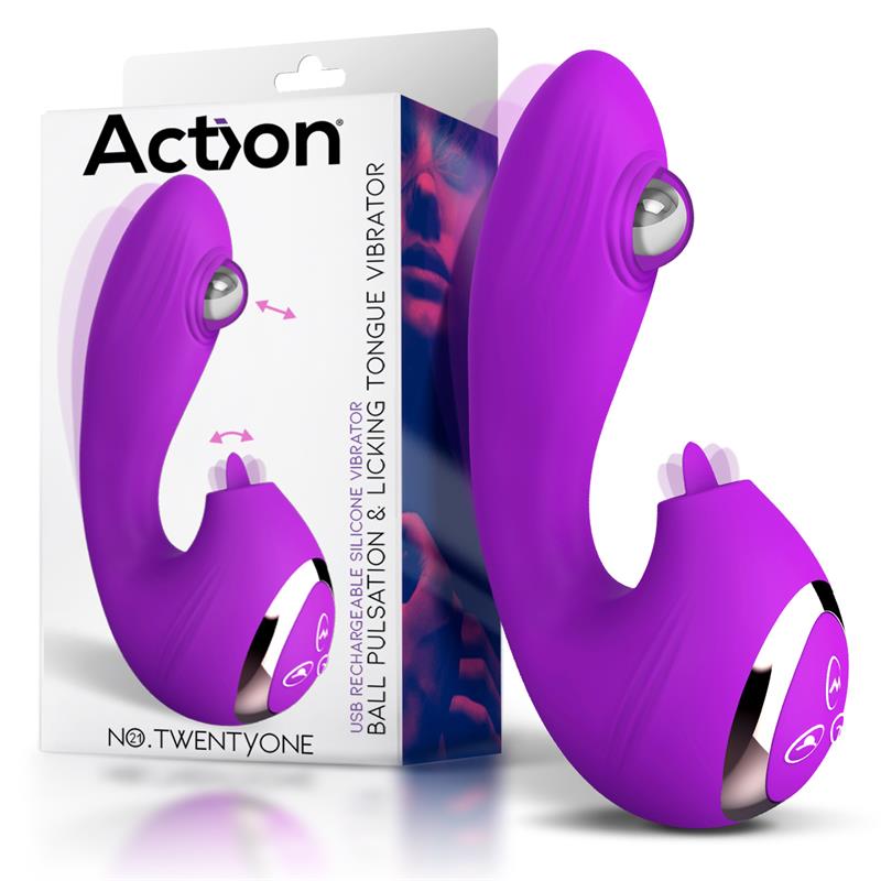 Do Not. TwentyOne Vibrator with Pulsating Ball and Stimulating Tongue
