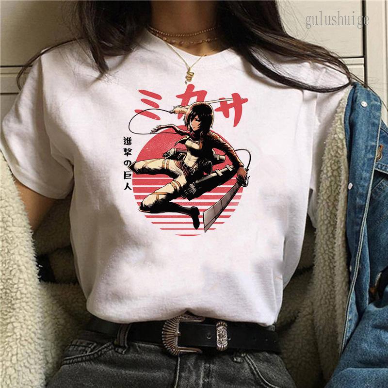 Attack the giant manga summer new fashion breathable couple student round neck short-sleeved Anime T-shirt