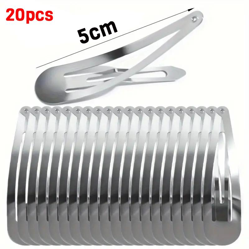 10-50pcs Y2K Silver Hair Clips BB Snap Hairpins Base for DIY Handmade Barrettes for Women Girls Punk Styling Tools Accessories