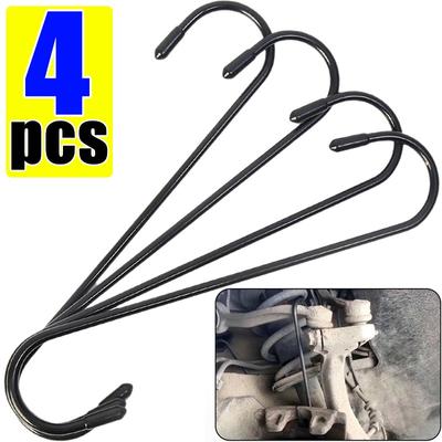 4/1pcs Car Caliper S Shape Hanger Hook Tool Brake Caliper Hanger Hooks with Rubber Tips for Bearing Axle Automotive Accessories