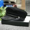 Hat Sky Versatile Cap Lace Octagonal Hat Woolen Beret Flat Top Hat Female Tide