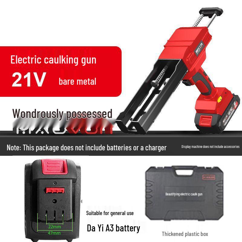 Elektryczny pistolet do fugowania z podwójną tubą i zestaw do czyszczenia płytek